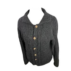 Vintage Artesanias Inti Raymi 100% Wool Handmade Cardigan - button up